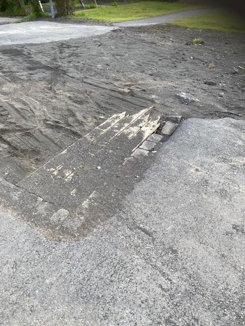 Upprif hafið á suðurhluta lóðar