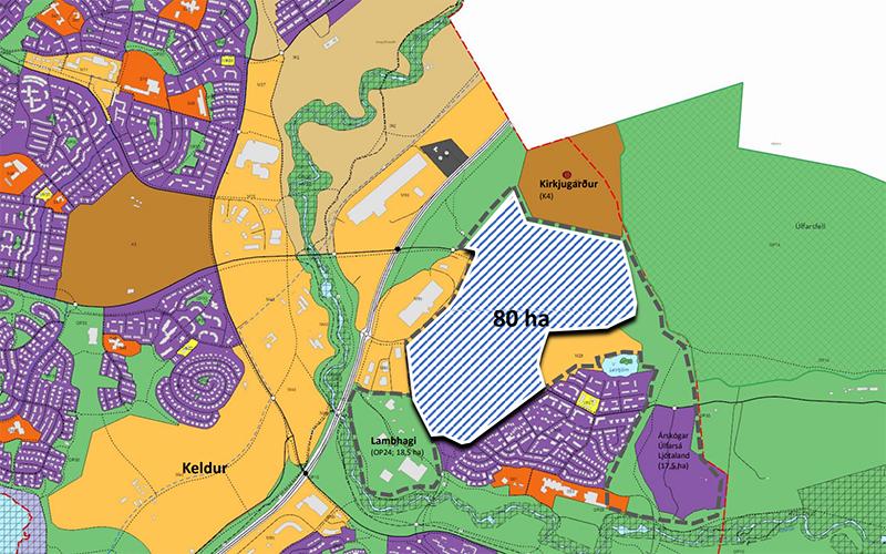 Mörk skipulagssvæðis Halla.