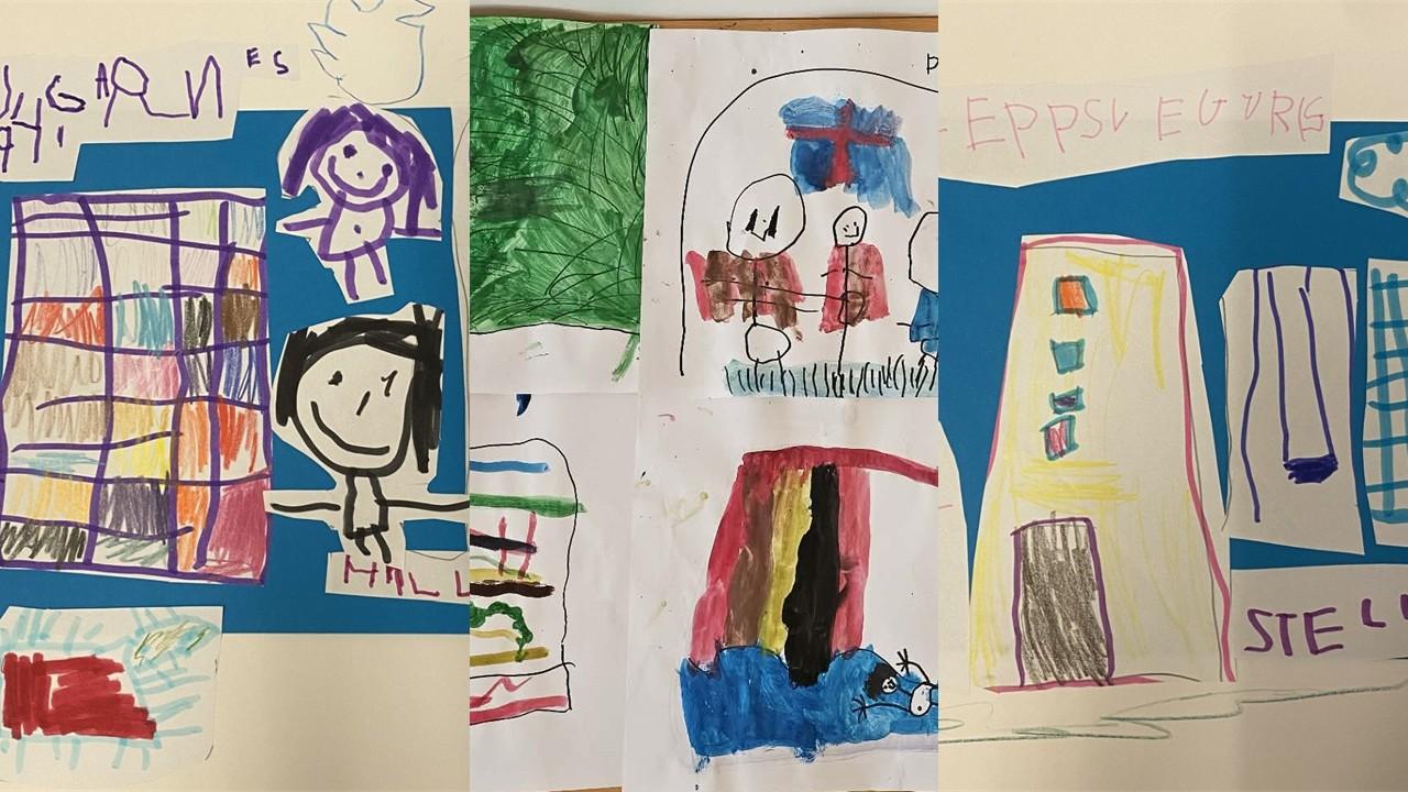 Mynd af listaverkum barna