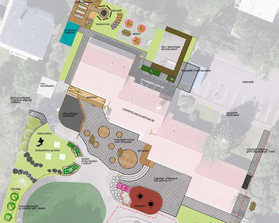 Yfirlitsmynd - Bjartahlíð-Hamraborg - úr útboðsgögnum
