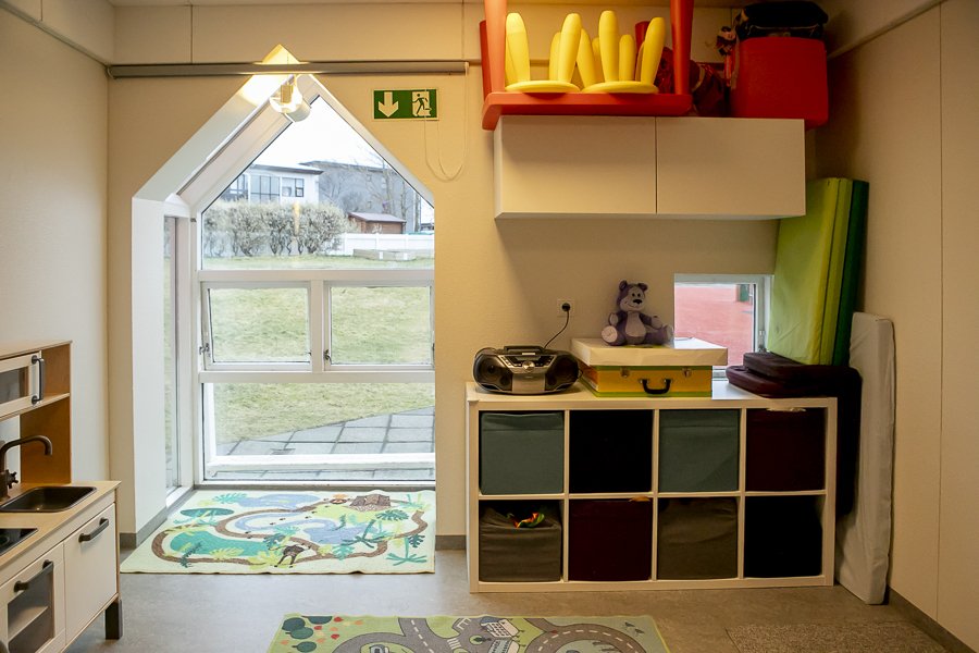 Indoor play area at Klettaborg.