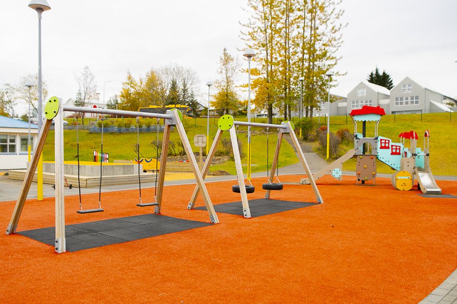 Playground equipment on Seljakot's grounds.