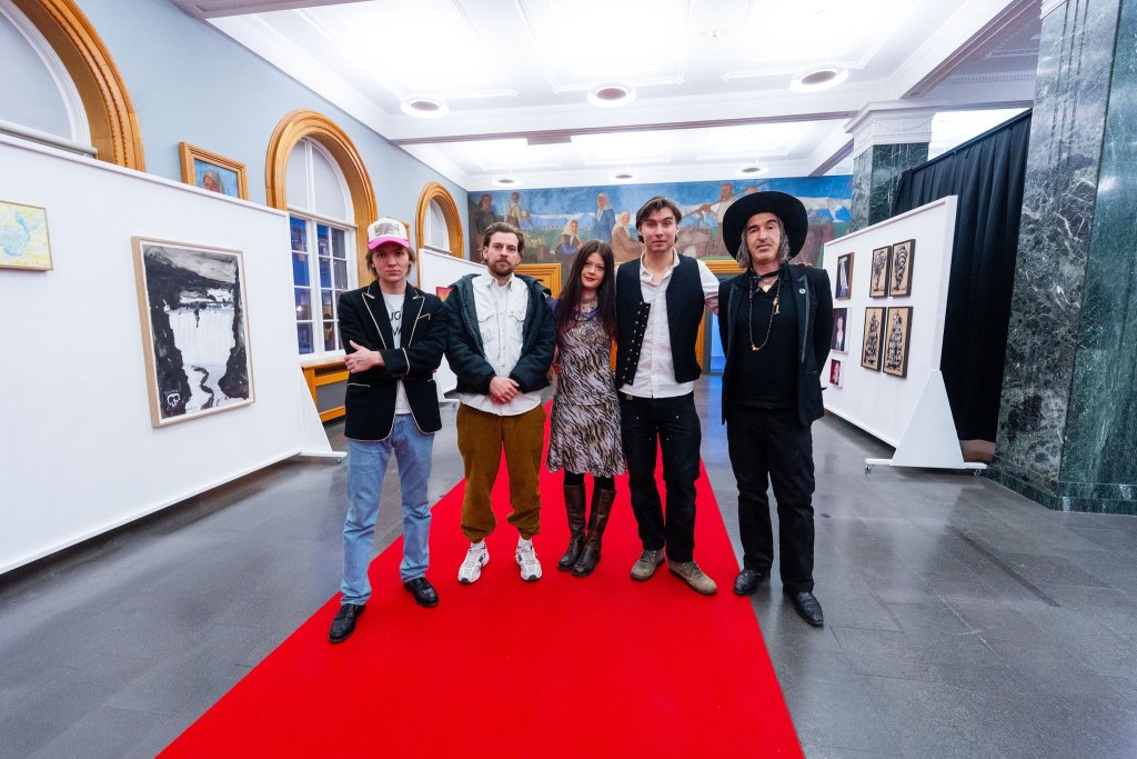 Artists Jón Múli, Narfi Þorsteinsson, Anna Jansdóttir, Sindri Dýrason and Jón Sæmundur.