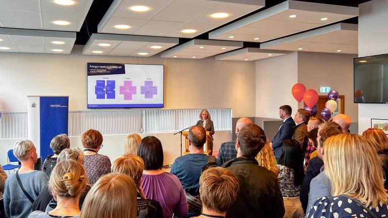 Þórdís Jóna Sigurðardóttir, forstjóri Miðstöðvar menntunar og skólaþjónustu, kynnir nýja stofnun