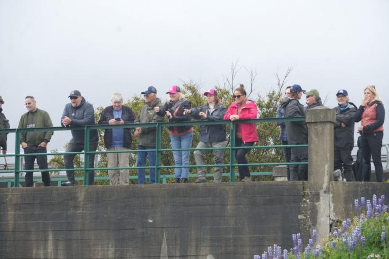 A considerable number of people gathered this morning to watch the opening ceremony.