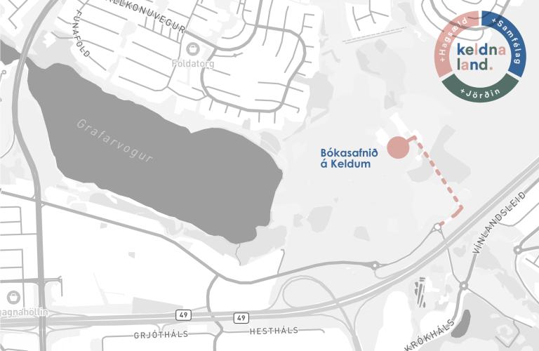 Kort af Keldnalandi