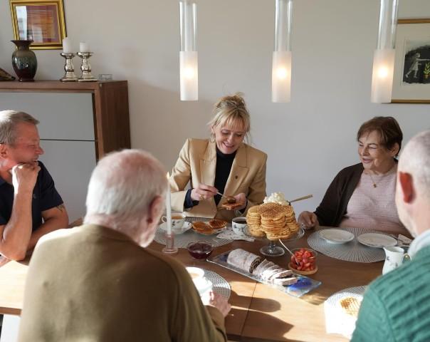 Waffles and coffee in Árskógar