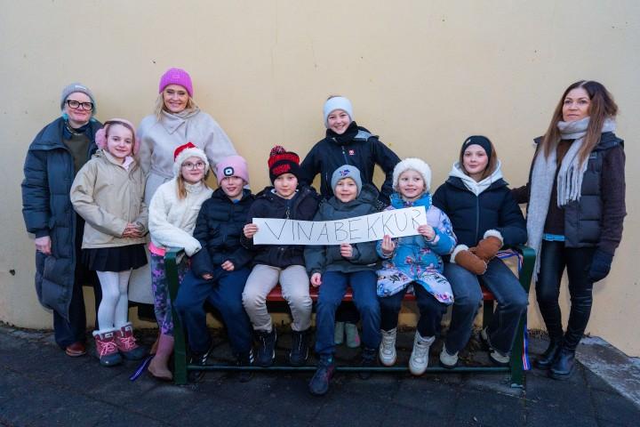 Réttindaráð Engjaskóla ásamt borgarstjóra og kennurum skólans