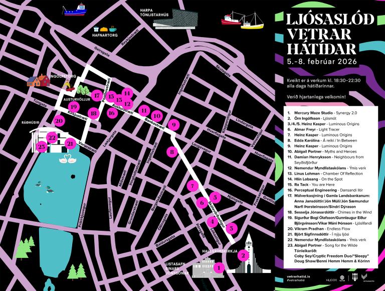 Map of Light Trail at Winter Lights Festival 2026