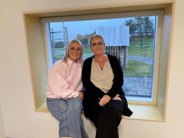 Inga Birna Sigurðardóttir leikskólastjóri og Erla Dröfn Baldursdóttir aðstoðarleikskólastjóri.