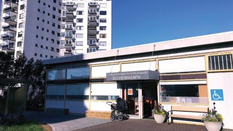 Entrance to Sólheimar City Library.