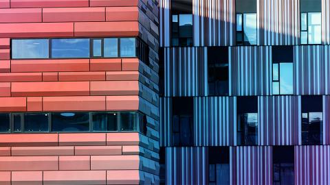 Uppbygging innviða - útlitsmynd af húsum