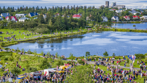 Hljómskálagarður í Reykjavík. Ljósmynd Ragnar Th. Sigurðsson