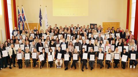 Viðurkenningarhafar Jafnvægisvogarinnar 2024 hópmynd