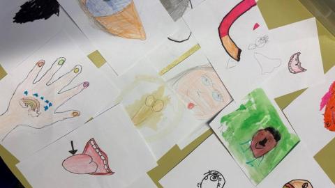 Mynd af verkefnavinnu barna vegna Viku6