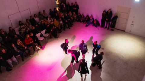 Danshópurinn Forward var með atriði í Listasafni Reykjavíkur á Safnanótt