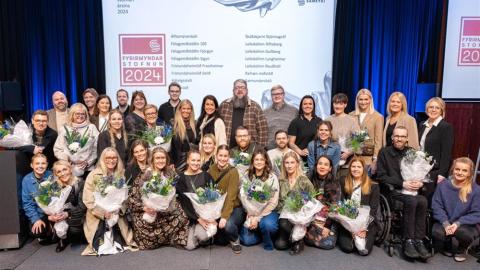Mynd tekin af verðlaunahöfum á Stofnun ársins 2025