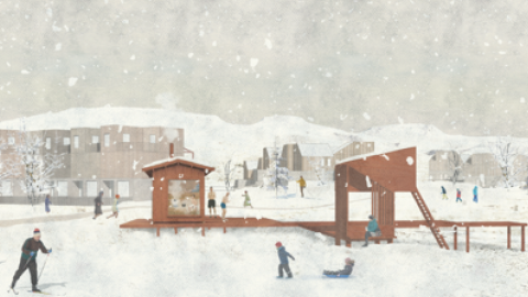 Illustration of the proposed development at Leirtjörn.