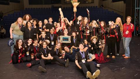 Mynd af nemendum Fellaskóla sem sigruðu Skrekk 2025.