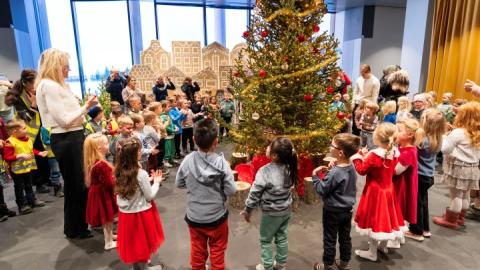 The Christmas forest opened this morning in Tjörnin Hall at Reykjavík City Hall.