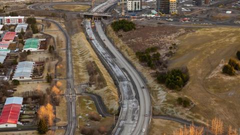 Loftmynd af Breiðholtsbraut