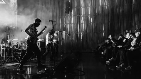 The band Skurðgoð performing at Kaldalón