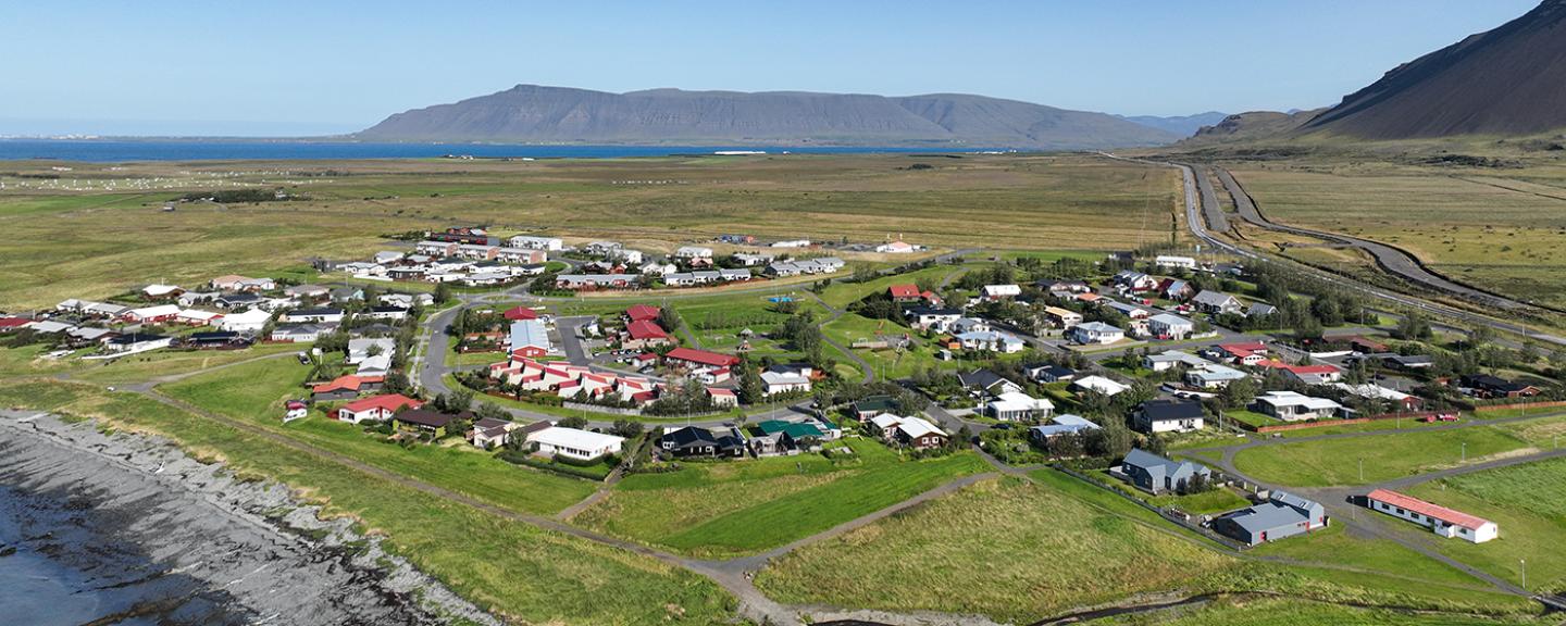 Aerial view of Kjalarnes.