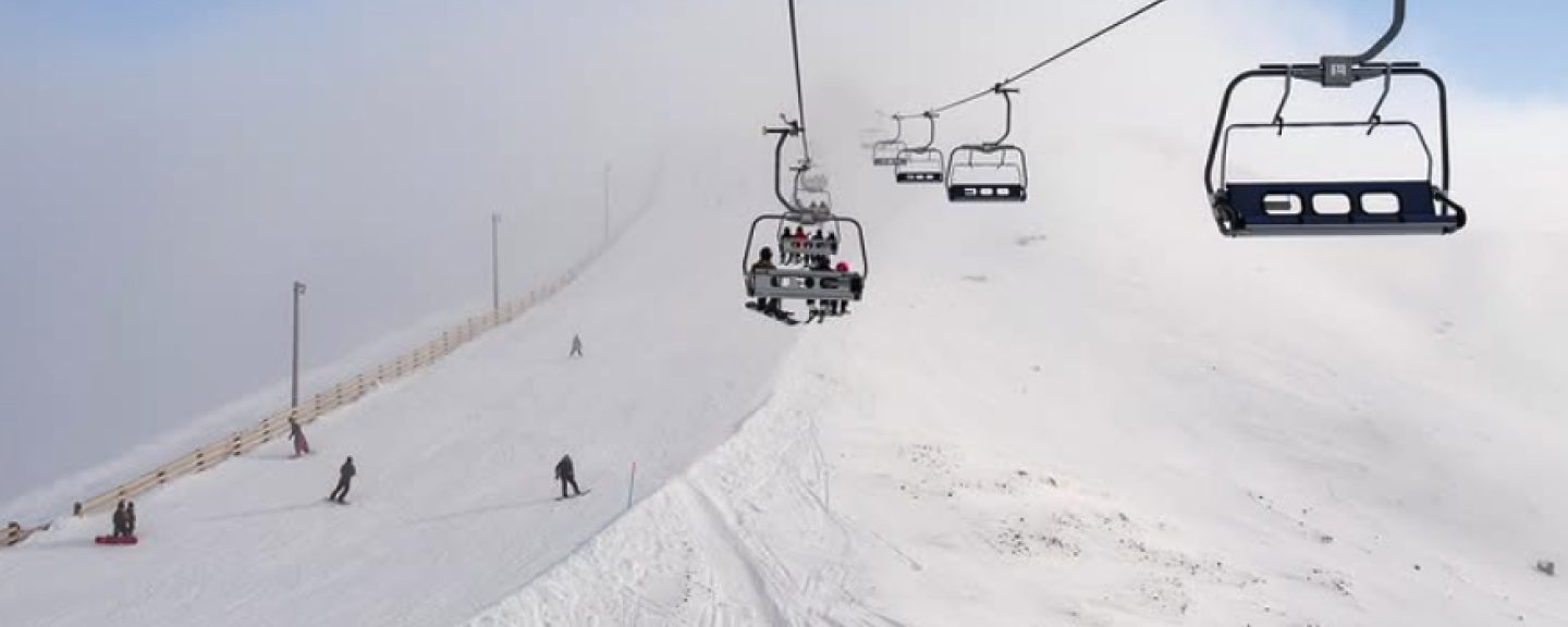 Chair lift at a ski area